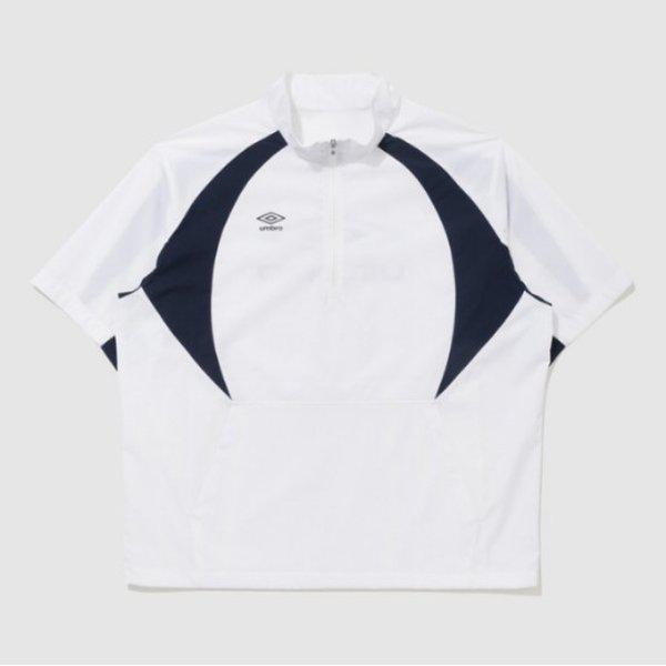 ジャケット PQA UQ221SWT54-WHT ダブルカット半袖スタンドネックアノラック / WHITE