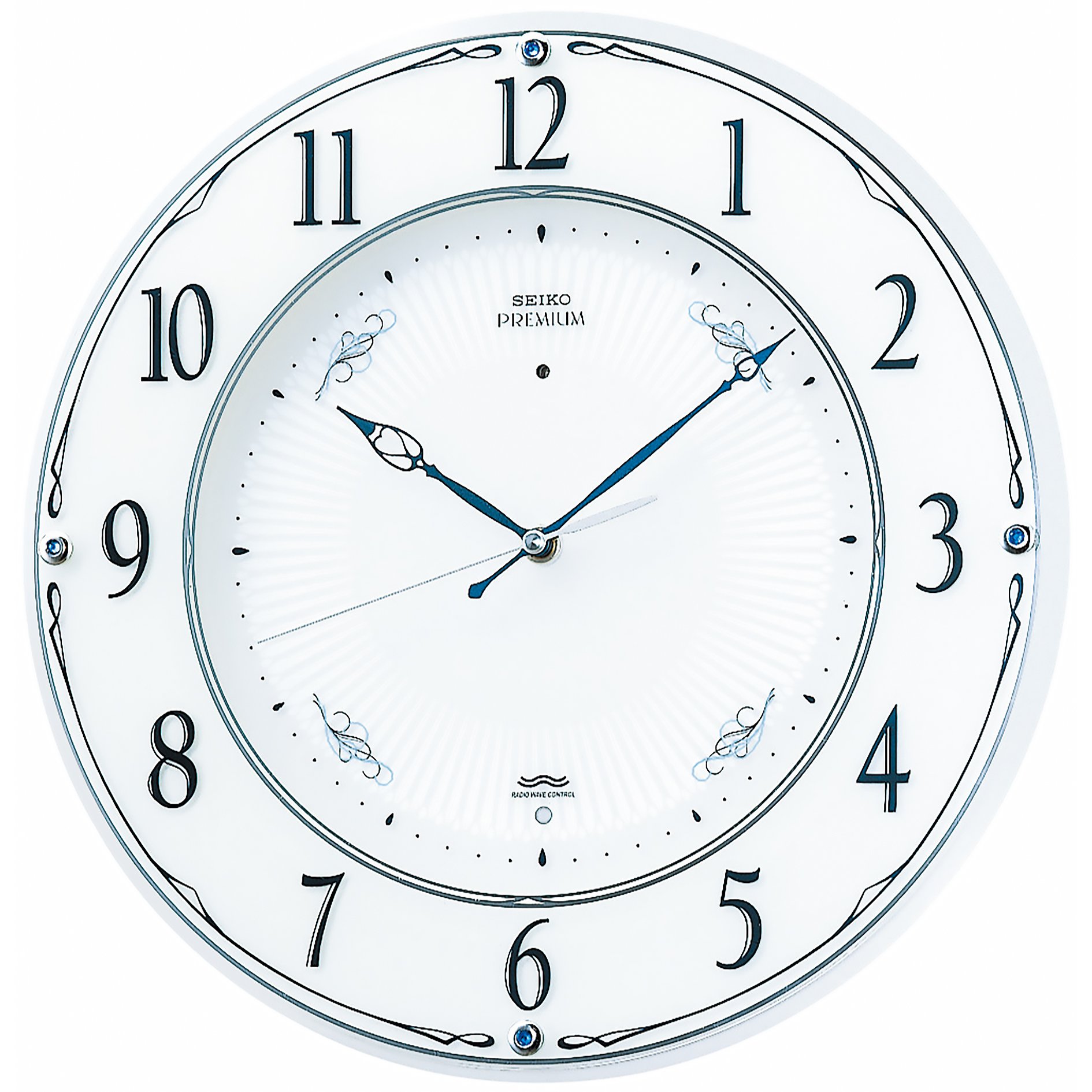 セイコークロック(Seiko Clock) 掛け時計 電波 アナログ 木枠 白 パール LS230W