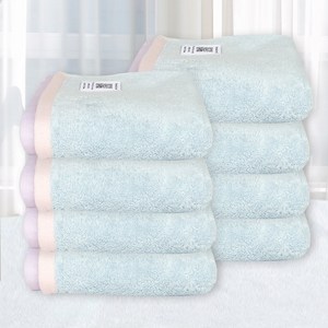 【ホテル仕様・エコ認証】クロコダイル 高級フェイスタオル 8枚セット40番手コーマ糸 200gOEKO-TEX 1級認証スカイブルー 8,330円