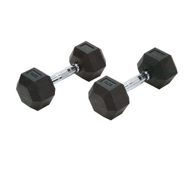 ラバーHEXダンベル 10KGB 学校機器 (etb541)