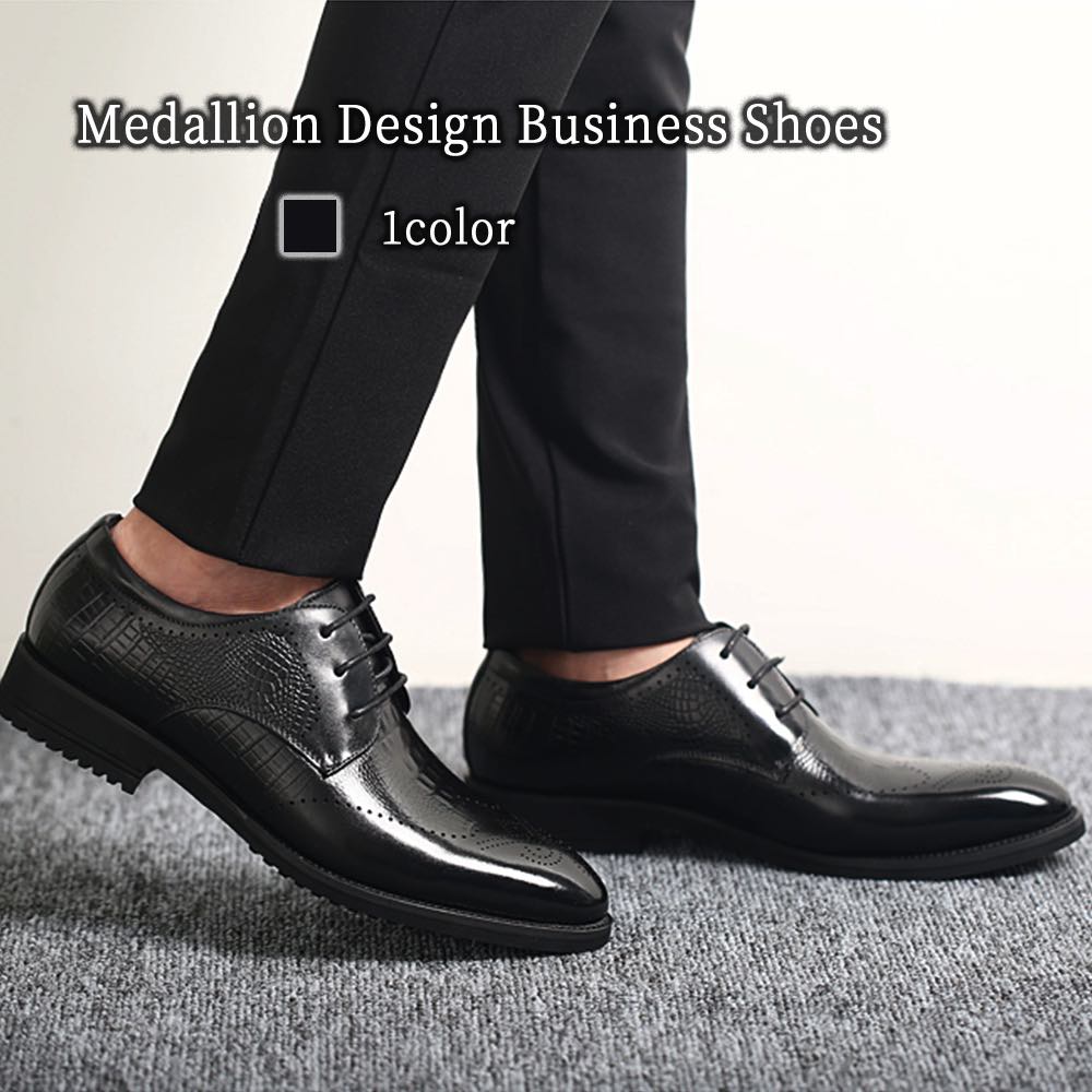ビジネスシューズ メンズ メダリオンデザインビジネス 冬 人気 ブランド 滑らない 春 走れる 紐 夏 靴 防水 ストレートチップ ショートブーツ ON ウォーキング 歩きやすい OFF レザー 革