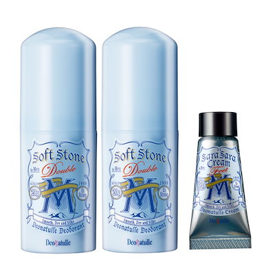 他サイト： 【Amazon.co.jp限定】 【医薬部外品】 デオナチュレ 男ソフトストーンW 男性用 ワキ用 直ヌリ 制汗剤 スティック ミント ×2個(20g×2)+おまけ付きの商品画像
