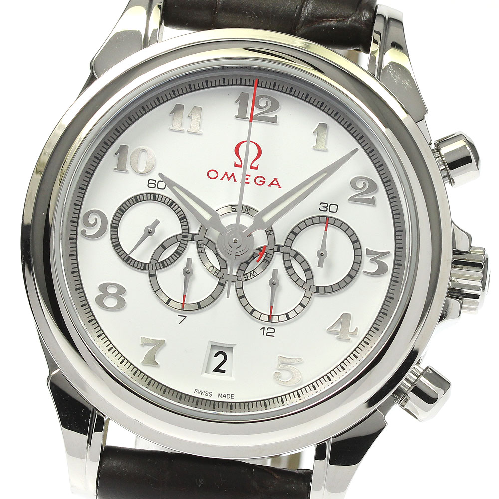 オメガ OMEGA 422.13.41.52.04.001 オリンピックコレクション デ・ヴィル 5カウンター クロノグラフ 自動巻き メンズ 美品 箱・保付_814376【中古】