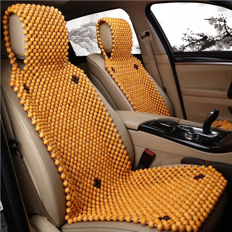 【急速出荷】 [最安値挑戦] 前席用2色2type ソファクッション 椅子カバーマットお車用の快適シートです Ｌ字型クッション カーシート カークッション ウッドビーズ内装パーツ シートカバー 車