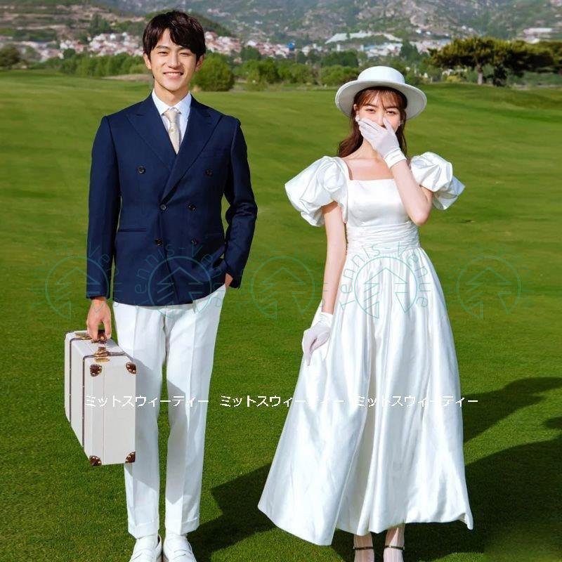 ウェディングドレス 花嫁 二次会 ウエディングドレス 結婚式 ウエディングフォト ワンピース パフス