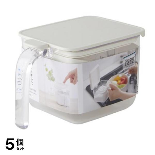 マーナ 調味料ポットワイド ホワイト 600mL (K-775W) 5個セット