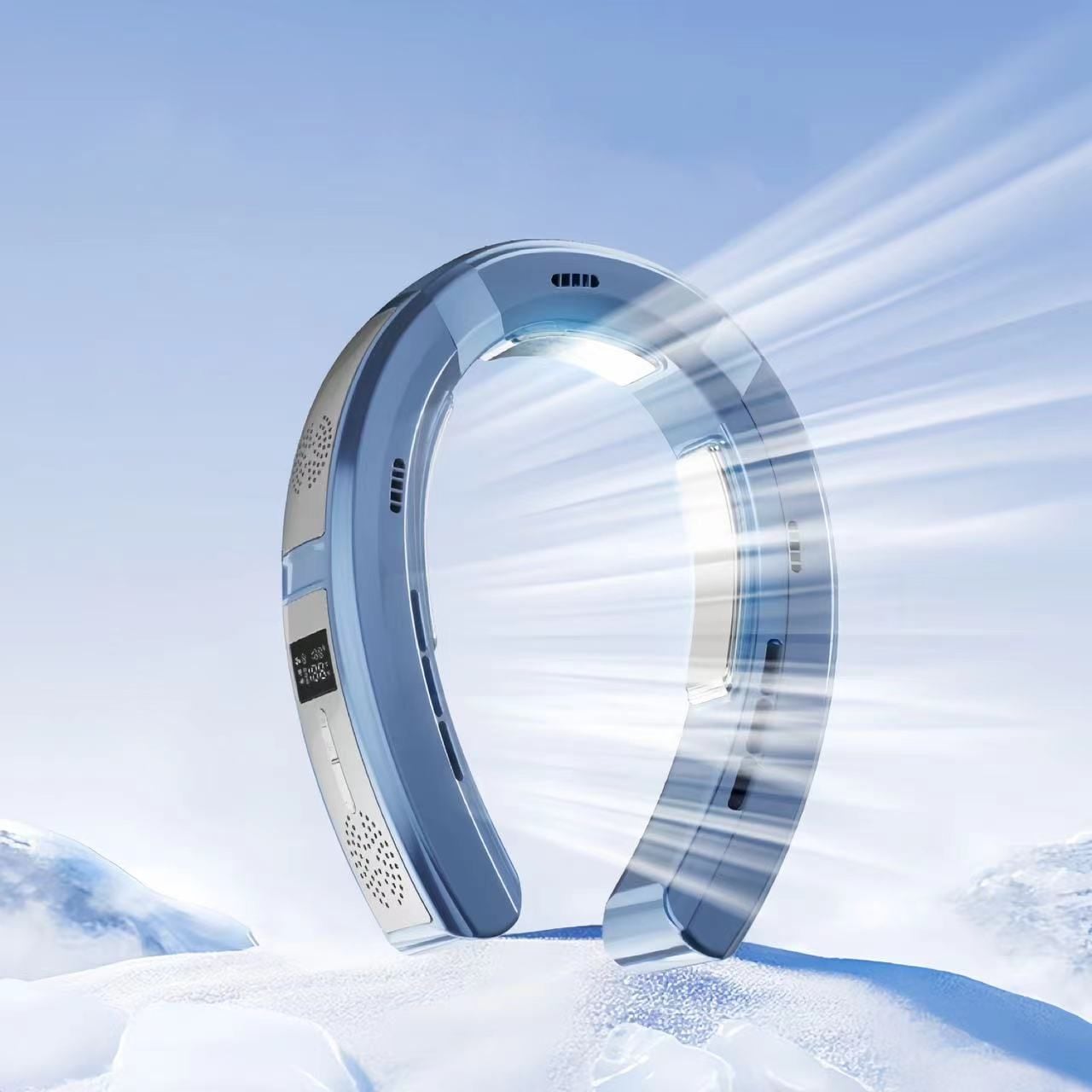 2025新登場 首掛け扇風機 ネッククーラー 一秒冷却 携帯扇風機 ネックファン 羽なし 半導体急速冷却 冷風機 冷房 五風道送風 冷暖兼用 USB充電