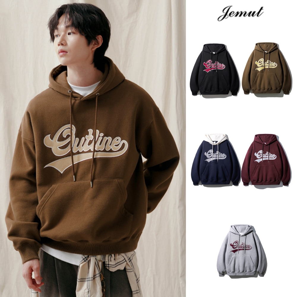 【JEMUT】23FW★ Outline Overfit Brushed Hood JEMUT】23FW☆ Outline Overfit Brushed Hood (Jemut/パーカー