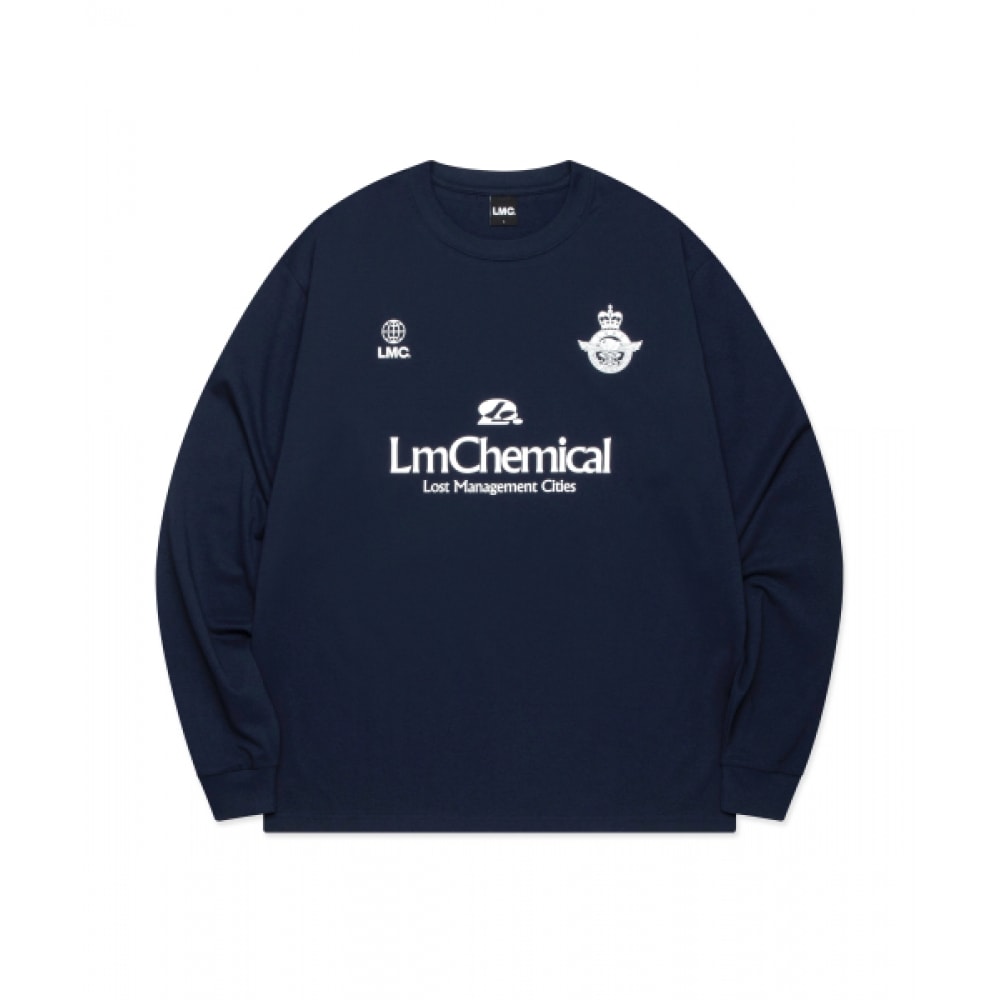 LMC ケミカルサッカーロングシルバーティーネイビー