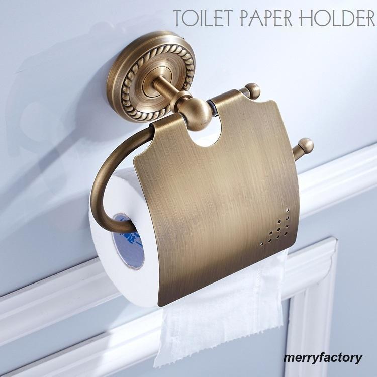 トイレットペーパーホルダー シングル ペーパーホルダー トイレ用品 アンティーク調 カバー インテリア雑貨 壁付け ネジ付き 取り付け アイアン 北欧