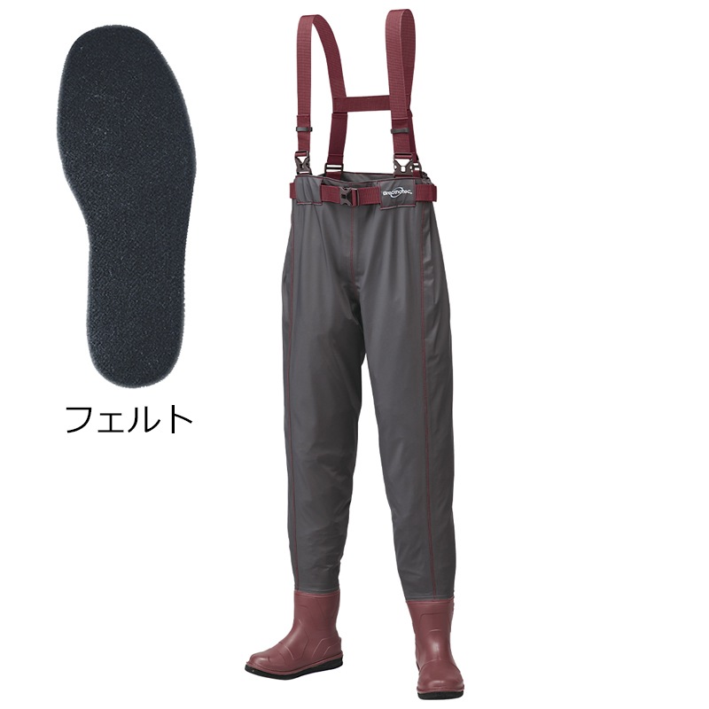 プロックス PX3232L ブリザテックポリカウェダー ウエスト フェルトソール(Lサイズ26～26.5cm)アッシュグレー PX3232L
