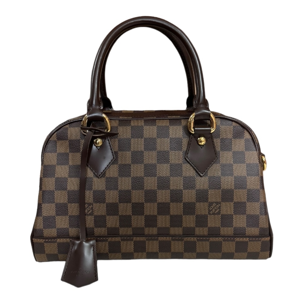 ルイヴィトン ドゥオモ ダミエ ハンドバッグ ダミエキャンバス N60008 ブラウン LOUIS VUITTON 中古 美品