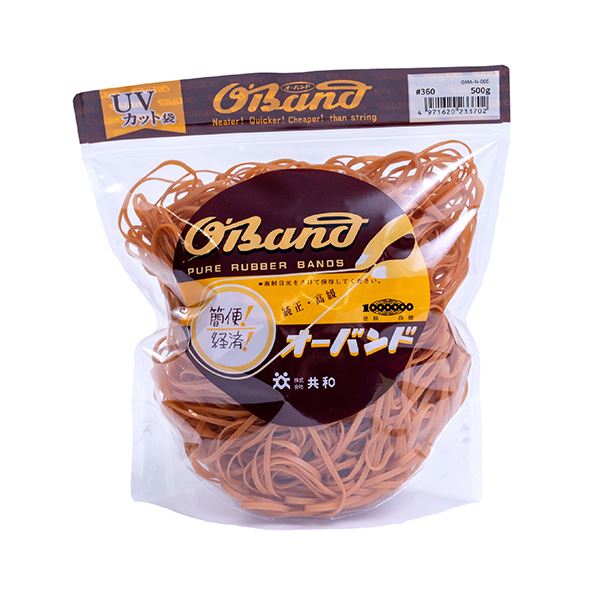 （まとめ） 共和 オーバンド#360 内径89mm 500g入 透明袋 GMA-N-006 1袋 [x3セット]