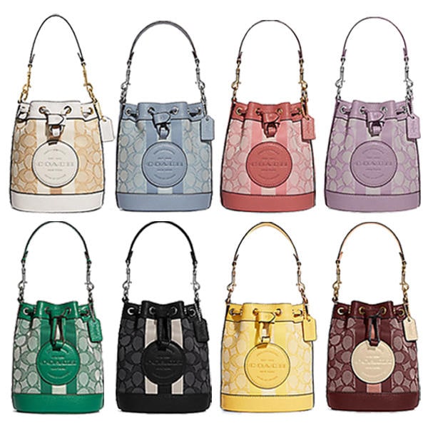 ショルダーバッグ レディース シグネチャー Mini Dempsey 巾着バッグ ミニ ロゴ 各色 C8322