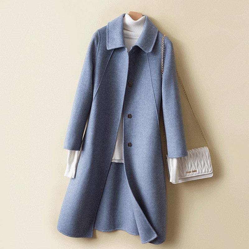 チェスターコート レディース アウターウエア ラシャコート ウール混 ミディアム丈 上品 無地コート 着痩せ ジャケット 防風 防寒 韓国風 秋冬