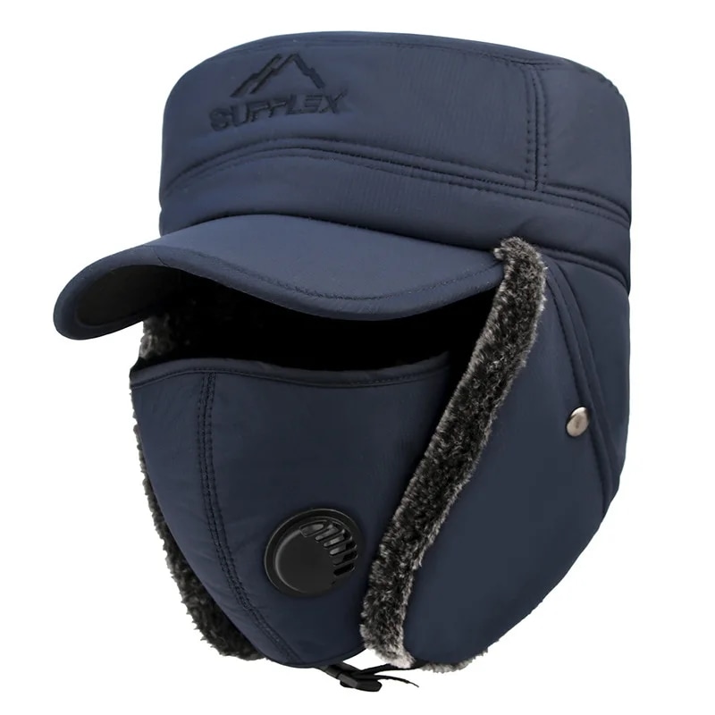 Ycomber-男性用のボンバーキャップ,防風性と防塵性,厚くて平らなトップキャップ,冬にファッショナブル,新しい