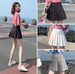 定番スカートS-5XLプリーツスカート 韓国 ファッション スカート パンツ付き レディース ボト