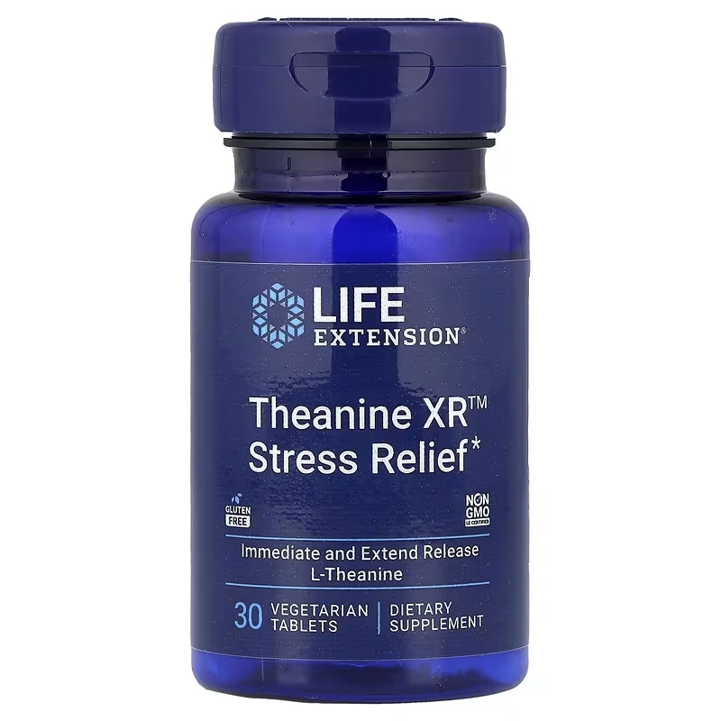 Theanine XR（テアニンXR）Stress Relief 植物性タブレット30粒