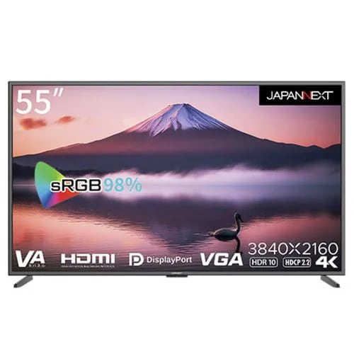 JAPANNEXT JNV5500UHDRN 55型4K ワイド液晶モニター ノングレア sRGB98%対応 VAパネル採用 42,507円