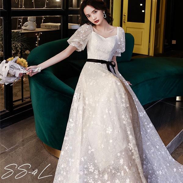 ドレス 大人 ピアノ 発表会 ロング丈 ぽっちゃり 大きいサイズ イブニングドレス 演奏会 ピアノ発表会 袖付き ワンピース Aライン ステージドレス