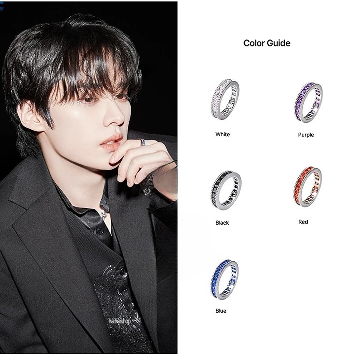 【Stray Kids リノ着用】 Soul Coloring Ring 青/赤/黒/紫/白 ファン必須アイテム K-POP