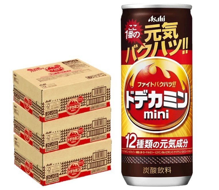 【送料無料】アサヒ飲料 ドデカミンmini 缶 250ml3ケース/90本【北海道東北四国九州沖縄県は必ず送料がかかります】