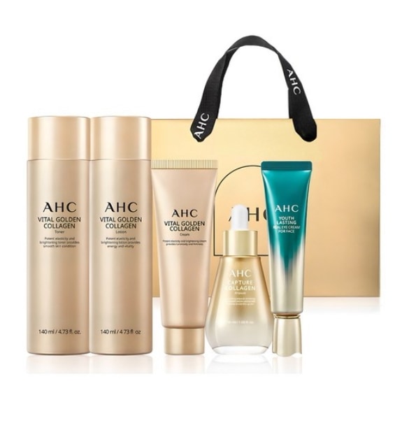 バイタル ゴールデンコラーゲンユース トータルスキンケア 5点セット1セット トナー140mlローション140mlクリーム50gアイクリーム30mlアンプル50ml