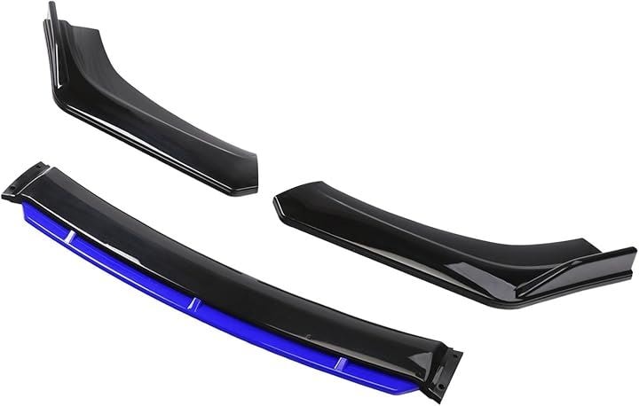 morytrade フロントスポイラー フロントリップ エアロパーツ 加工ベース リップスポイラー(ブラックxブルー)