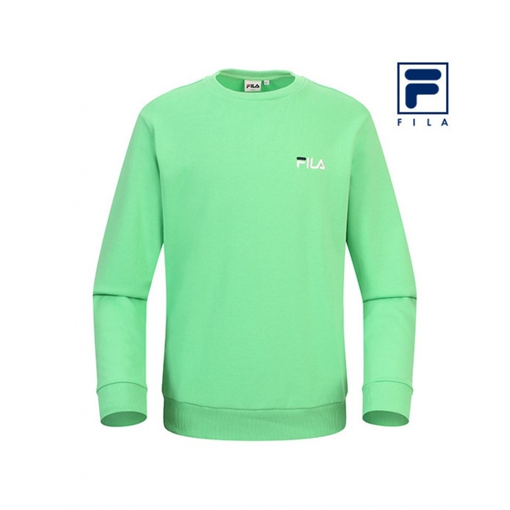 フィラ スモールロゴスウェットシャツグリーンライト
