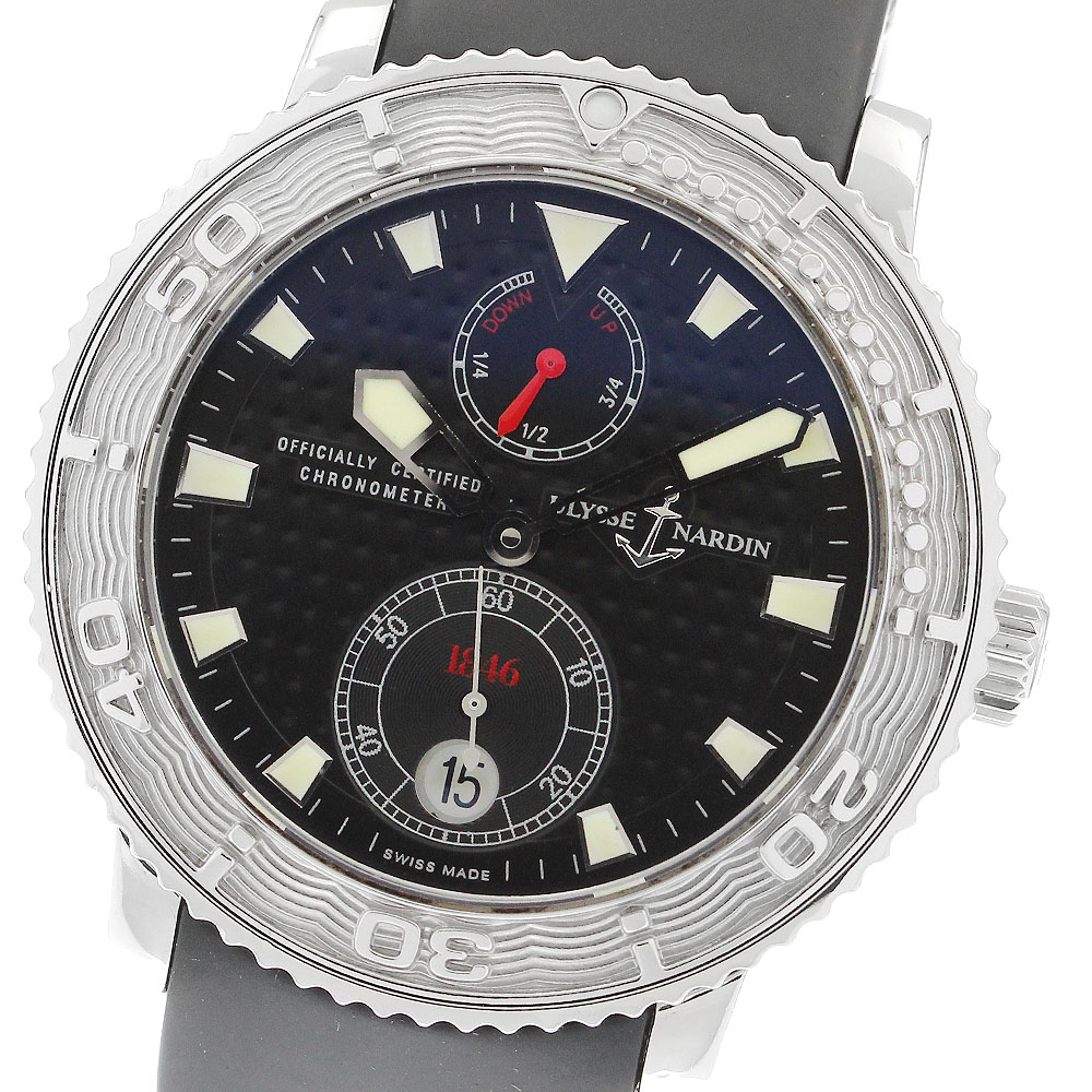 ユリス・ナルダン Ulysse Nardin 263-55 マリーン クロノメーター デイト 自動巻き メンズ _904310【中古】