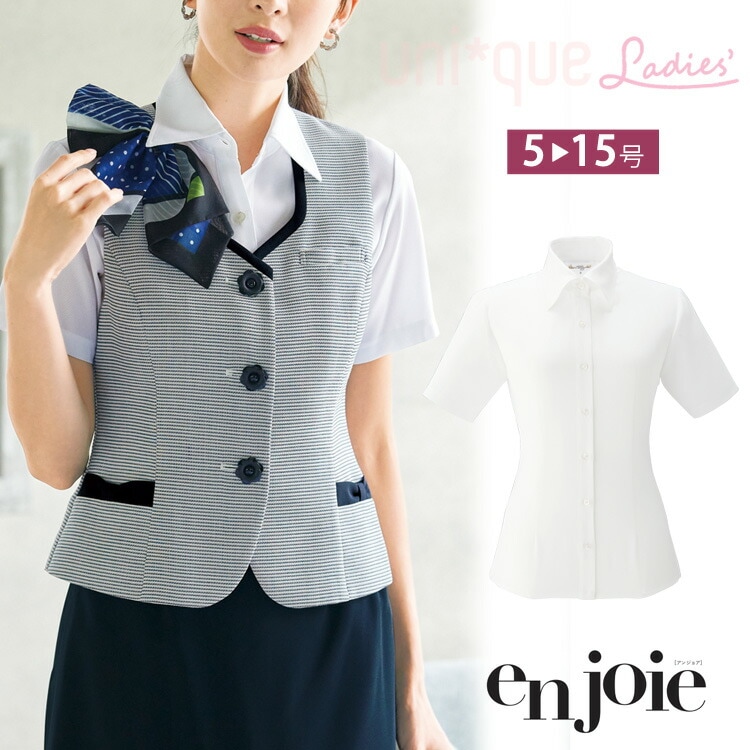 レディース リボン 2way 半袖シャツ ブラウス ジョア 06135 吸汗速乾 オフィスシャツ Yシャツ 定番 事務服 就活 リクルート 面接 フォーマル 入学式 卒業式 白 卒業式 卒園