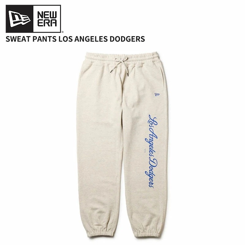 ニューエラ メンズ スウェットパンツ NEW ERA 裏毛 ロサンゼルス・ドジャース オートミール ボトムス パンツ リラックスウエア 14682645