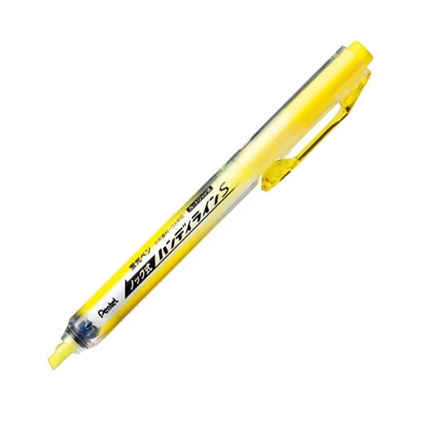 (まとめ) ぺんてる 蛍光ペン ノック式ハンディラインS イエロー SXNS15-G 1本 (×100セット)