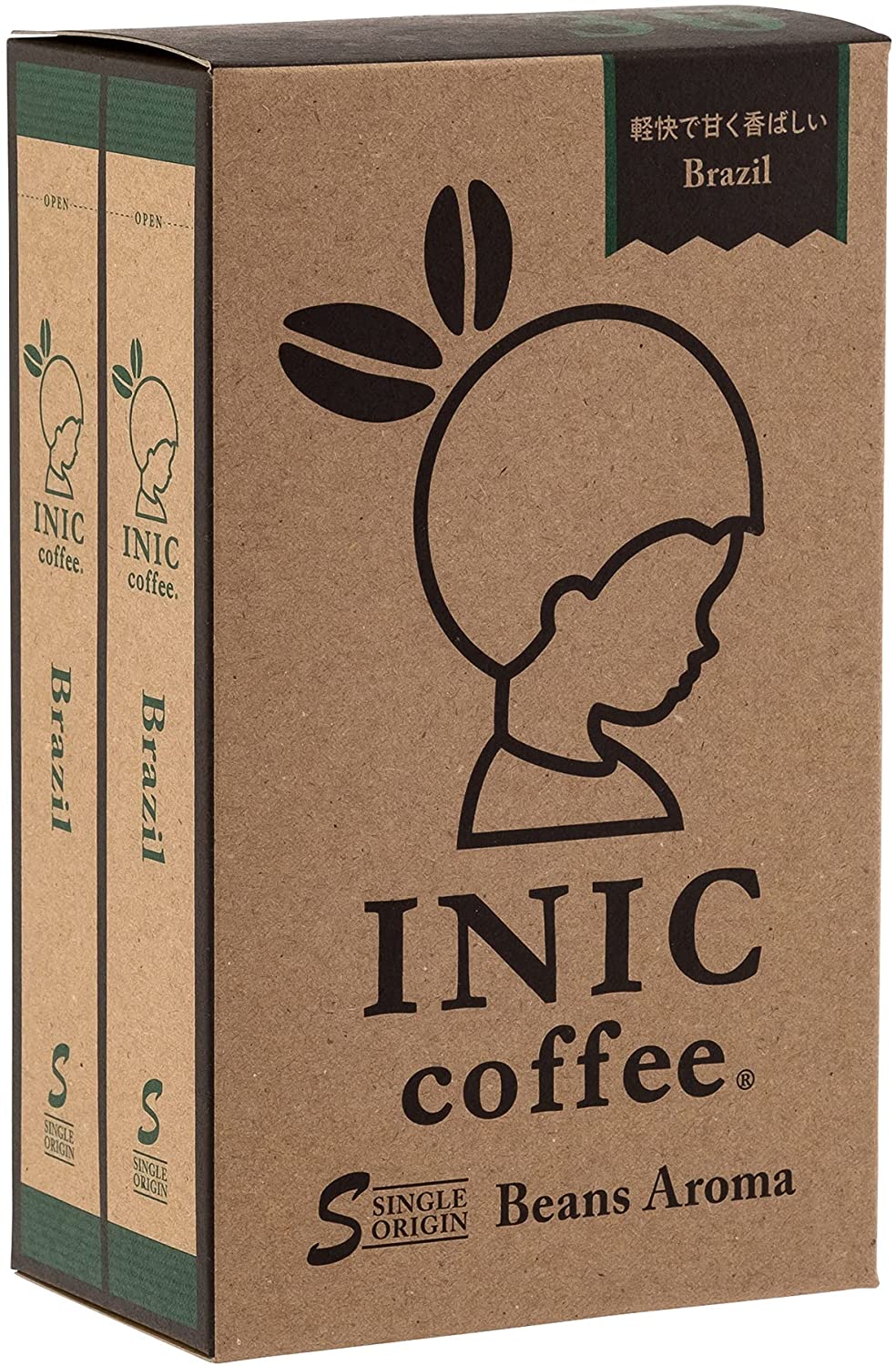 INIC coffee Beans Aroma シングルオリジンコー 正規激安 【お取り寄せ】 スティック ブラジル 30本