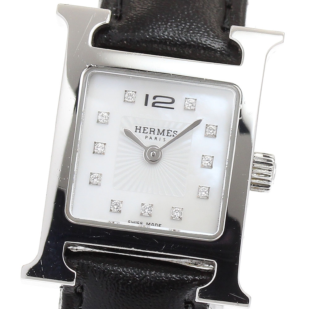 エルメス HERMES HH1.110 Hウォッチ ミニ インデックスダイヤ クォーツ レディース _877129【中古】