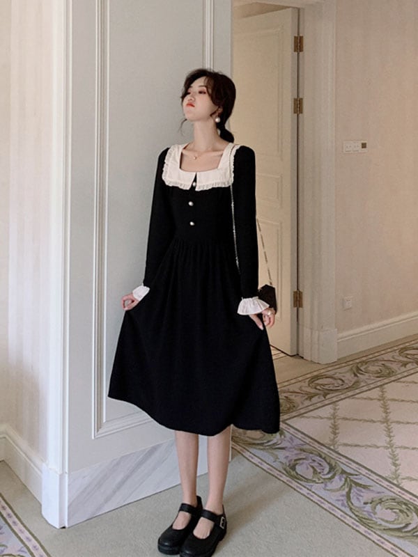 【全店任意2枚購入で100円OFF】甘いロリータOPドレスブラックフリルポリエステルデイリーカジュアルサマーロリータドレス 5,556円