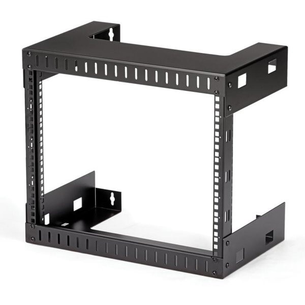 StarTech RK12WALLO ブラック サーバーラック 8U/EIA規格 2ポストオープンフレーム壁掛けタイプ メーカー直送