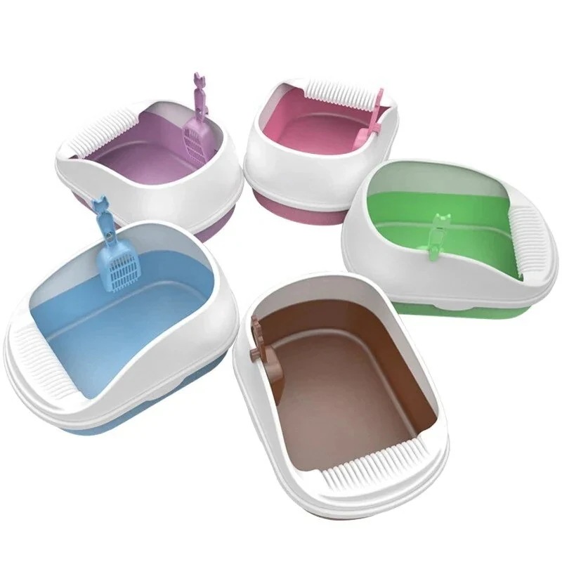 大型半密閉型猫トイレ 大空間高ガードレール 大人猫防滴 豆腐ベントナイト 猫トイレ