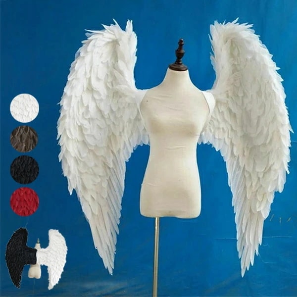 【カラー指定可能】天使 羽 コスプレ 道具翼 wing ウイング ホワイト 125cm 天使みたい 妖精 悪魔 造型可 ファッションショー パーティーグッズ 撮影 ステージ道具 イベント 文化祭 コス