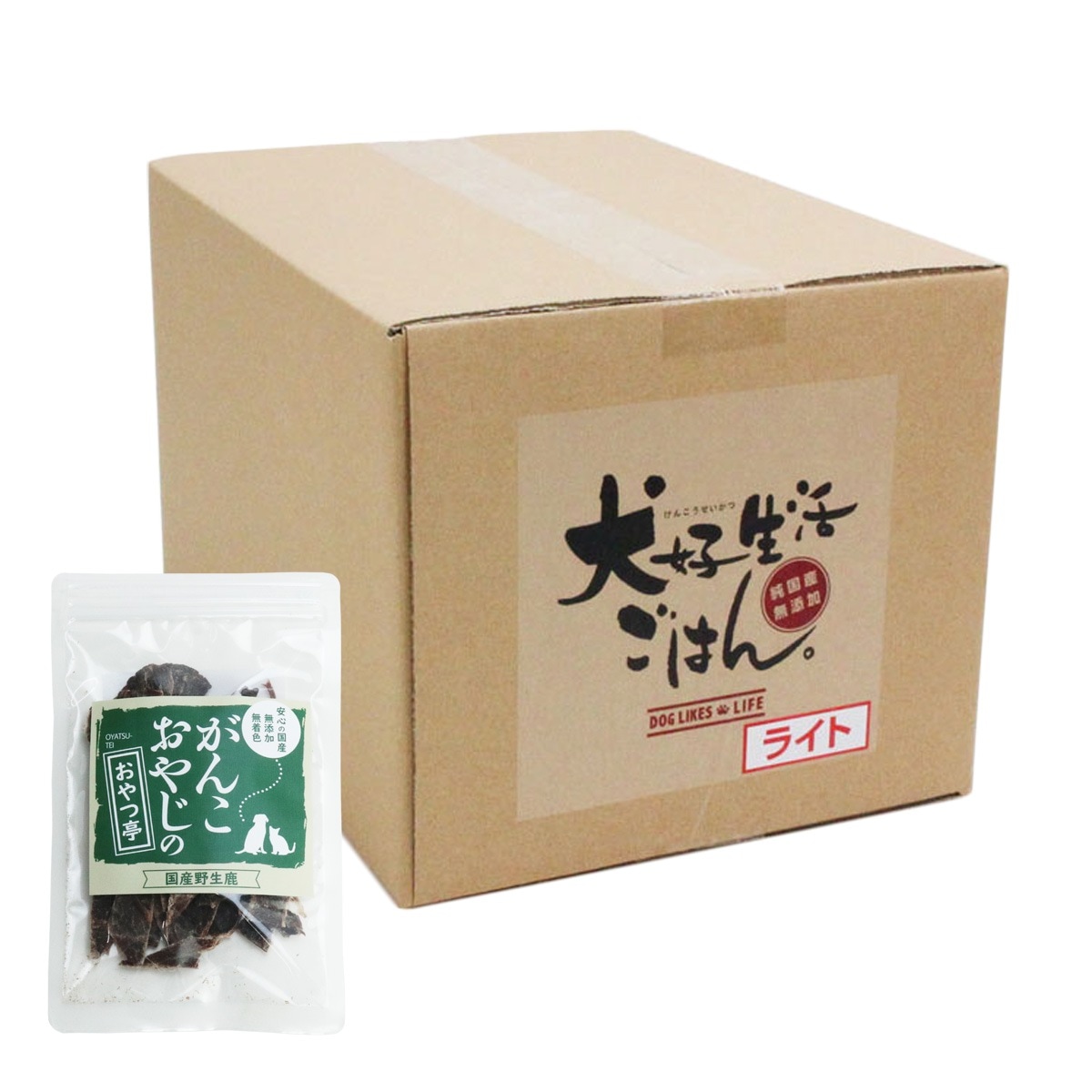 ごはんライト 3kg【国産鹿肉ジャーキー(お試しサイズ)付き】