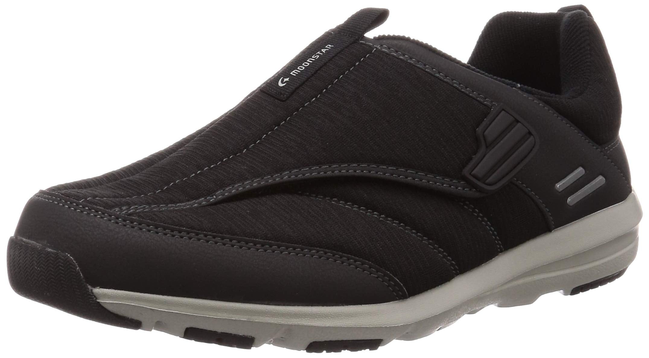 [ムーンスター] スニーカー 撥水 防滑ソール 軽量 マジック 幅広 SPLT M199 メンズ ブラック 25.0 cm 5E