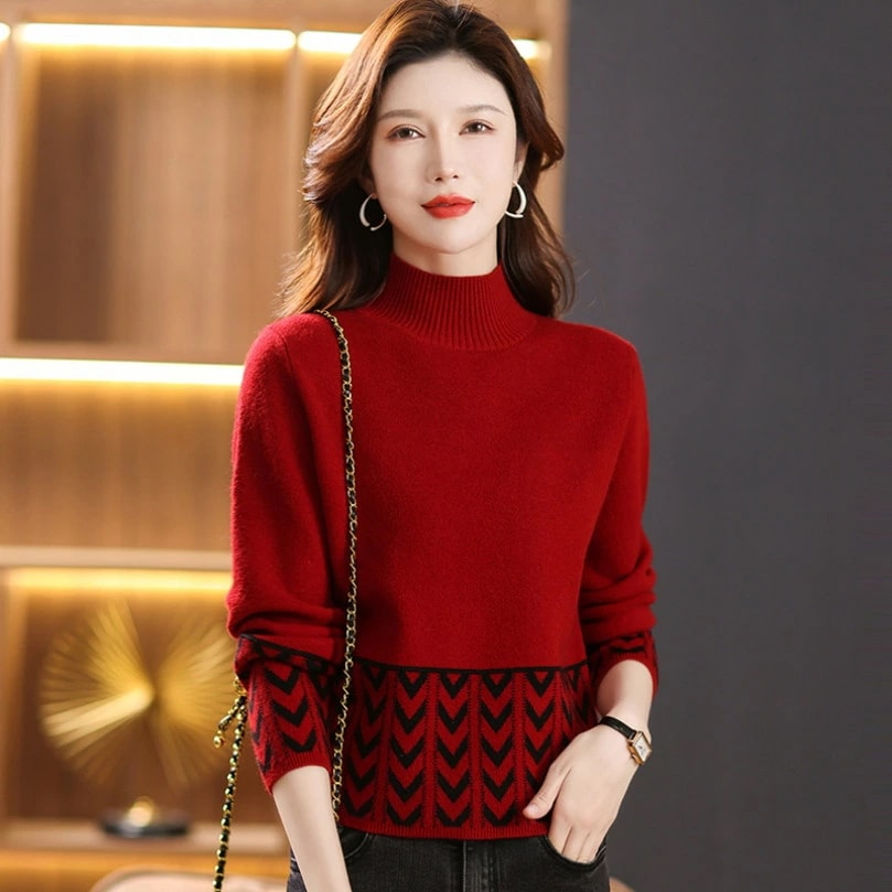 クーポン ニットトップス レディース ハイネック 長袖 無地セーター ニットセーター ニット スリム プルオーバー おしゃれ インナー シンプル トップス お出かけ タートルネック ガーリー 春秋冬