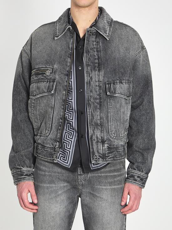 VERSACE Men Coats & Jackets 1021754 GREY