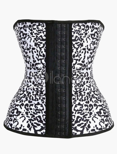 ホワイトセクシーなグロメットラテックス女性のビスチェ