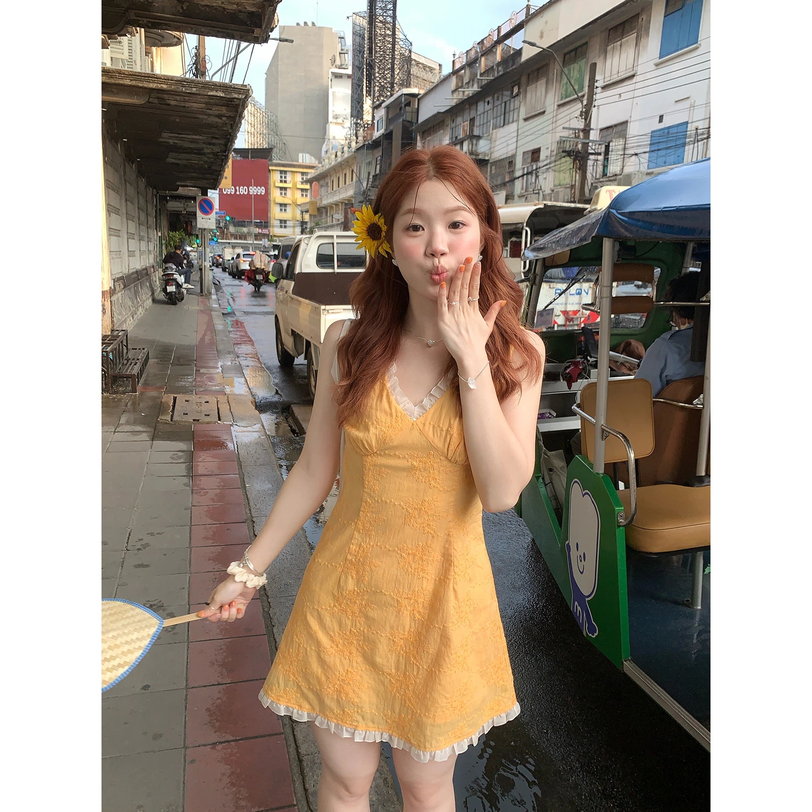 2025夏季限定 韓国系 ワンピース やさしい かわいい せっけいかんかく ロングスカート