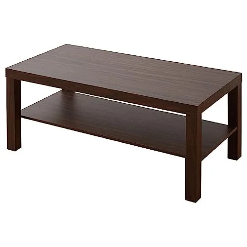 [山善] ローテーブル (棚付き) 頑丈だけど軽量 幅90*奥行45*高さ40cm センターテーブル