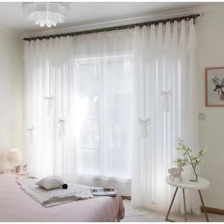 韓国ファッション/ 遮光カーテン+レースカーテン2枚セット/ こぼれ落ちる星の光/ 断熱 防音 レースカーテン インテリア 見えにくい 遮像 UVカット おしゃれ インテリア