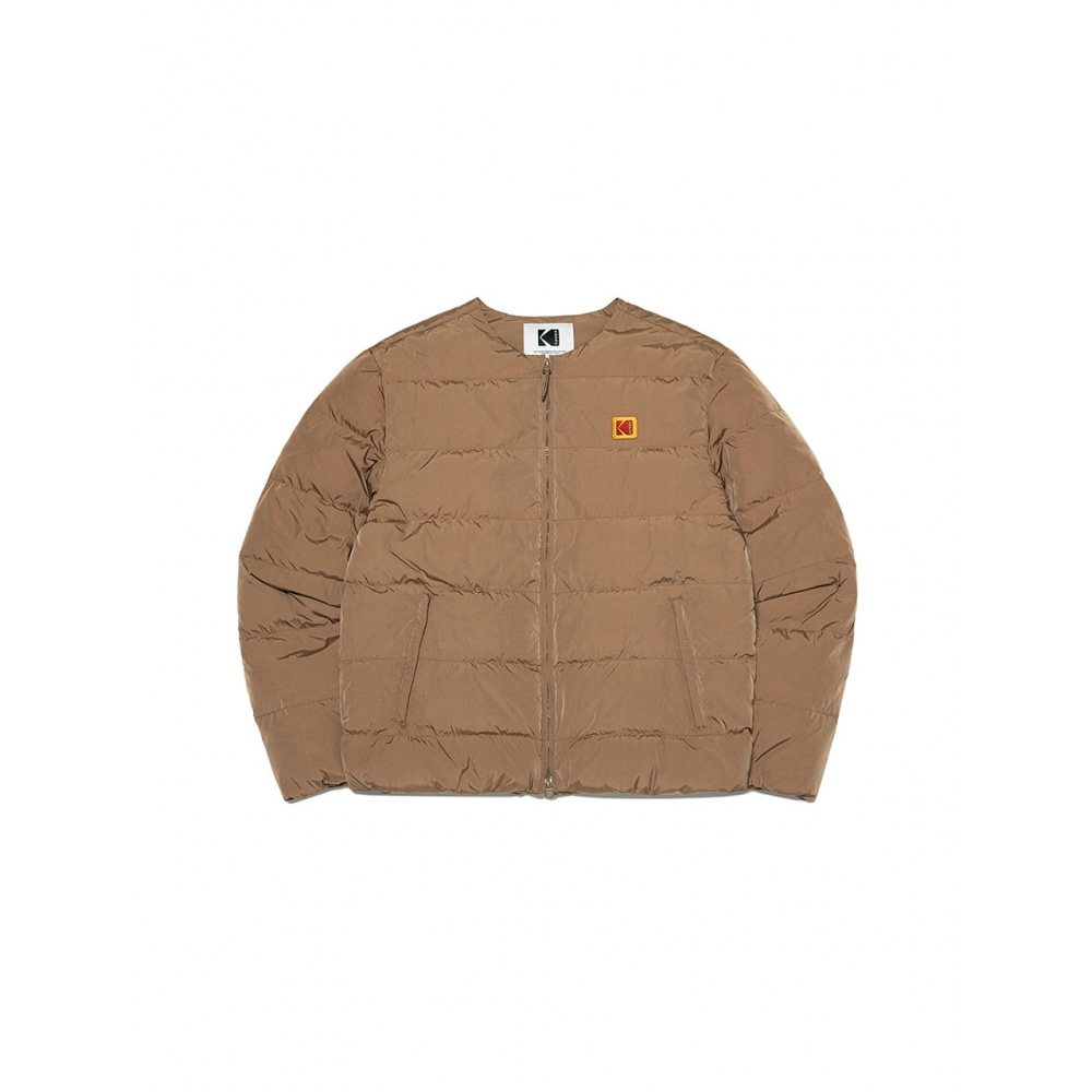 KODAK Apparelエッセンシャルネックレス軽量ダックダウンジャケットBROWN