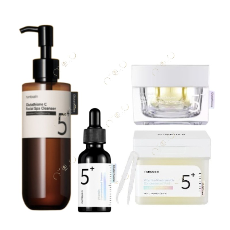 5番 韓国コスメ 白玉 グルタチオンC アロマ マッサージ クレンジング 200ml + 5番 白玉グルタチオンＣ美容液 30ml +5番 白玉グルタチオンCメラゼロクリーム 50ml + 5番 グル