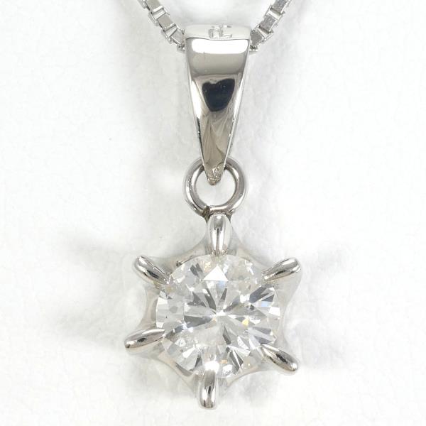 PT900 プラチナ PT850 ネックレス ダイヤ 0.502 鑑定書 ジュエリー 中古